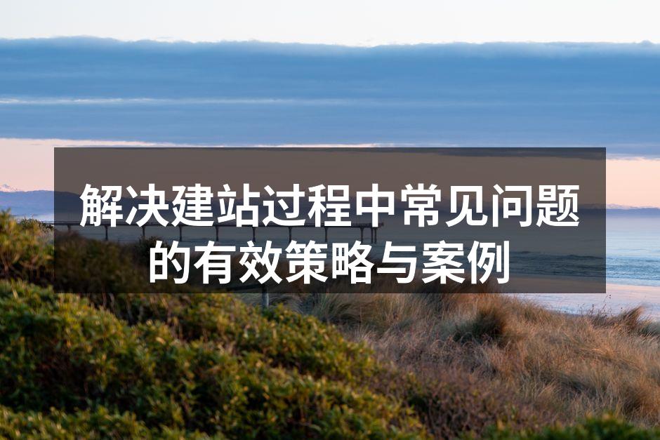 解决建站过程中常见问题的有效策略与案例